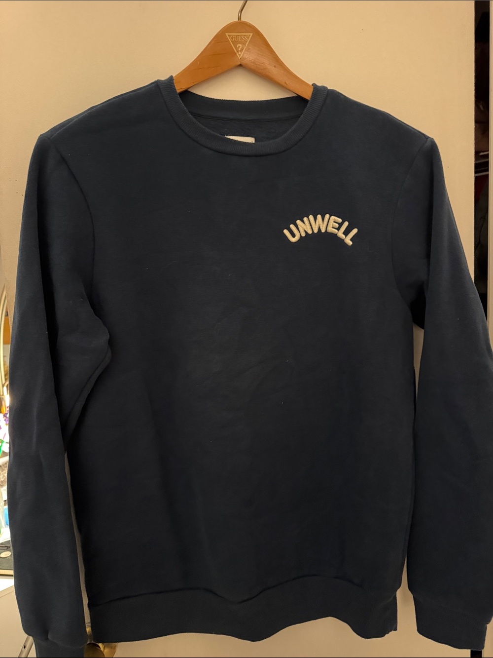 Unwell Logo Crewneck Sweatshirt in Navy